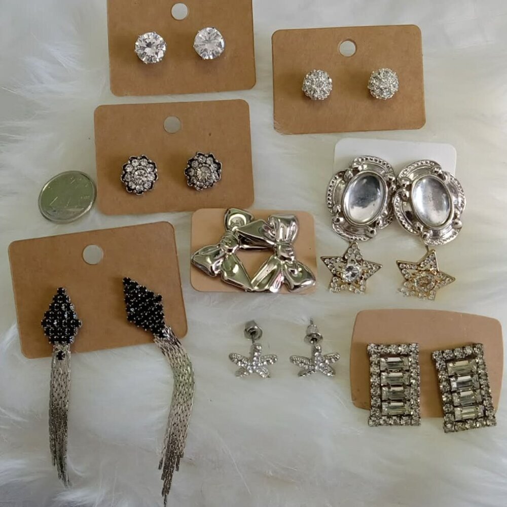 Selection of nine magnificent stylized new earrings